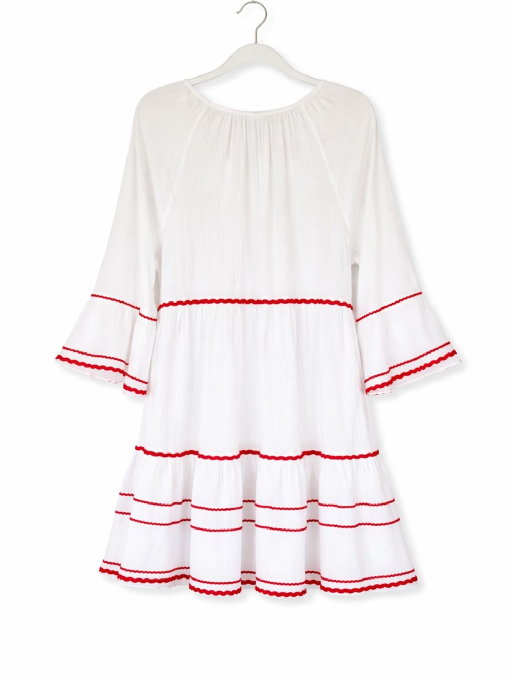 Draper James Magnolia White Crinkle‎ Beach Dress Size Large Beach Nautical Swim - Picture 4 of 6